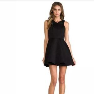 KEEPSAKE THE LABEL Black The Fiction Laser Cut Mini Dress MEDIUM